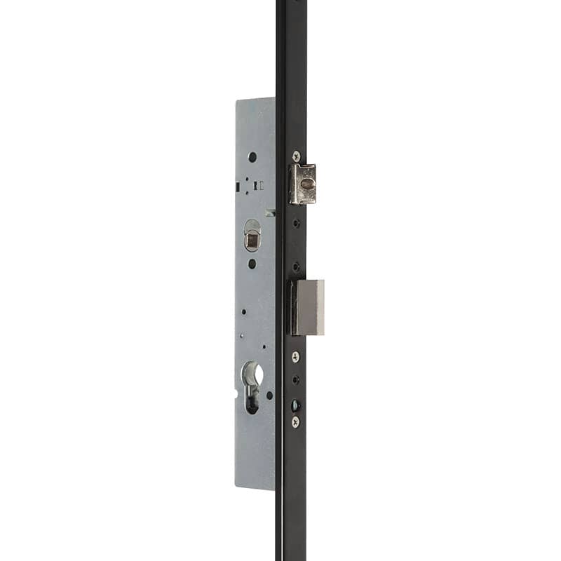 Многоточечный замок с откидывающейся задвижкой